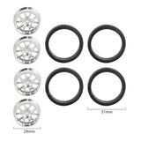 Maxbell 4Pcs RC Car Drift Tires for 1/18 RC Drift Truck DIY Modification Accessories Argent