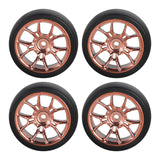 Maxbell 4Pcs RC Car Drift Tires for 1/18 RC Drift Truck DIY Modification Accessories Gold