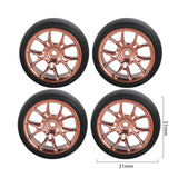 Maxbell 4Pcs RC Car Drift Tires for 1/18 RC Drift Truck DIY Modification Accessories Gold