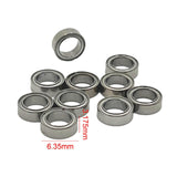 Maxbell 10 Pieces 1/14 1/16 RC Car Metal Bearings RC Ball Bearing Kit for M162 14210