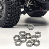 Maxbell 10 Pieces 1/14 1/16 RC Car Metal Bearings RC Ball Bearing Kit for M162 14210