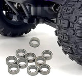Maxbell 10 Pieces 1/14 1/16 RC Car Metal Bearings RC Ball Bearing Kit for M162 14210