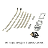 Maxbell Metal Upgrade Parts Metal Rear Axle Spring Fixing for 1/12 RC MN82 Hobby Car silver