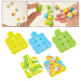 Maxbell 10Pcs 16mm Blank Dice Six Sided Dice for Board Games Custom Making Classroom Yellow