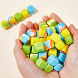 Maxbell 10Pcs 16mm Blank Dice Six Sided Dice for Board Games Custom Making Classroom Yellow