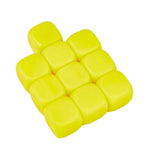 Maxbell 10Pcs 16mm Blank Dice Six Sided Dice for Board Games Custom Making Classroom Yellow