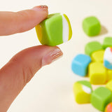 Maxbell 10Pcs 16mm Blank Dice Six Sided Dice for Board Games Custom Making Classroom Yellow