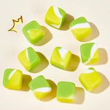 Maxbell 10Pcs 16mm Blank Dice Six Sided Dice for Board Games Custom Making Classroom Yellow