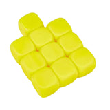 Maxbell 10Pcs 16mm Blank Dice Six Sided Dice for Board Games Custom Making Classroom Yellow