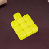 Maxbell 10Pcs 16mm Blank Dice Six Sided Dice for Board Games Custom Making Classroom Yellow