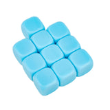 Maxbell 10Pcs 16mm Blank Dice Six Sided Dice for Board Games Custom Making Classroom Blue