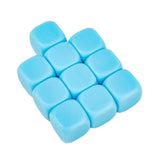 Maxbell 10Pcs 16mm Blank Dice Six Sided Dice for Board Games Custom Making Classroom Blue