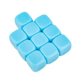 Maxbell 10Pcs 16mm Blank Dice Six Sided Dice for Board Games Custom Making Classroom Blue