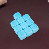 Maxbell 10Pcs 16mm Blank Dice Six Sided Dice for Board Games Custom Making Classroom Blue