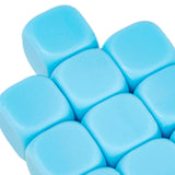 Maxbell 10Pcs 16mm Blank Dice Six Sided Dice for Board Games Custom Making Classroom Blue