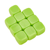 Maxbell 10Pcs 16mm Blank Dice Six Sided Dice for Board Games Custom Making Classroom Green