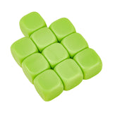 Maxbell 10Pcs 16mm Blank Dice Six Sided Dice for Board Games Custom Making Classroom Green