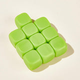 Maxbell 10Pcs 16mm Blank Dice Six Sided Dice for Board Games Custom Making Classroom Green