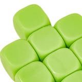 Maxbell 10Pcs 16mm Blank Dice Six Sided Dice for Board Games Custom Making Classroom Green