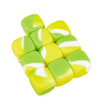 Maxbell 10Pcs 16mm Blank Dice Six Sided Dice for Board Games Custom Making Classroom Yellow Green