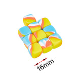 Maxbell 10Pcs 16mm Blank Dice Six Sided Dice for Board Games Custom Making Classroom Yellow Blue