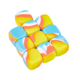 Maxbell 10Pcs 16mm Blank Dice Six Sided Dice for Board Games Custom Making Classroom Yellow Blue