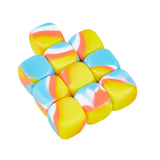 Maxbell 10Pcs 16mm Blank Dice Six Sided Dice for Board Games Custom Making Classroom Yellow Blue