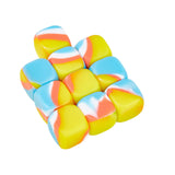 Maxbell 10Pcs 16mm Blank Dice Six Sided Dice for Board Games Custom Making Classroom Yellow Blue