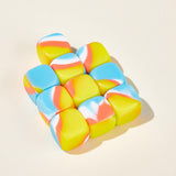 Maxbell 10Pcs 16mm Blank Dice Six Sided Dice for Board Games Custom Making Classroom Yellow Blue