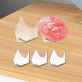 Maxbell 5x Acrylic Triangle Display Holder Small Collectibles for Bookshelf Tabletop 6x2.5cm