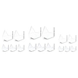 Maxbell 5x Acrylic Triangle Display Holder Small Collectibles for Bookshelf Tabletop 6x2.5cm