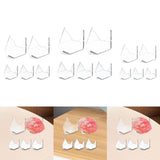 Maxbell 5x Acrylic Triangle Display Holder Small Collectibles for Bookshelf Tabletop 6x2.5cm