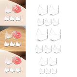 Maxbell 5x Acrylic Triangle Display Holder Small Collectibles for Bookshelf Tabletop 6x2.5cm