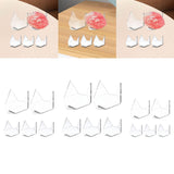Maxbell 5x Acrylic Triangle Display Holder Small Collectibles for Bookshelf Tabletop 6x2.5cm