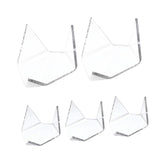 Maxbell 5x Acrylic Triangle Display Holder Small Collectibles for Bookshelf Tabletop 6x2.5cm