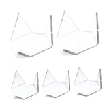 Maxbell 5x Acrylic Triangle Display Holder Small Collectibles for Bookshelf Tabletop 6x2.5cm