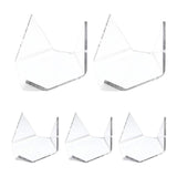 Maxbell 5x Acrylic Triangle Display Holder Small Collectibles for Bookshelf Tabletop 8.3x3.5cm