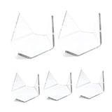 Maxbell 5x Acrylic Triangle Display Holder Small Collectibles for Bookshelf Tabletop 8.3x3.5cm