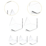 Maxbell 5x Acrylic Triangle Display Holder Small Collectibles for Bookshelf Tabletop 8.3x3.5cm