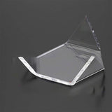 Maxbell 5x Acrylic Triangle Display Holder Small Collectibles for Bookshelf Tabletop 8.3x3.5cm