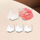 Maxbell 5x Acrylic Triangle Display Holder Small Collectibles for Bookshelf Tabletop 8.3x3.5cm