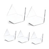Maxbell 5x Acrylic Triangle Display Holder Small Collectibles for Bookshelf Tabletop 3.9x1.9cm