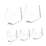 Maxbell 5x Acrylic Triangle Display Holder Small Collectibles for Bookshelf Tabletop 3.9x1.9cm