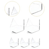 Maxbell 5x Acrylic Triangle Display Holder Small Collectibles for Bookshelf Tabletop 3.9x1.9cm