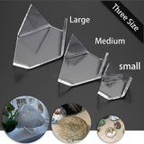 Maxbell 5x Acrylic Triangle Display Holder Small Collectibles for Bookshelf Tabletop 3.9x1.9cm