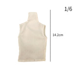 Maxbell 1:6 Scale Male Action Figure Vest Cloth Doll Clothes for 12'' Action Figures White