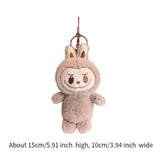 Maxbell Plush Cartoon Doll Keychain Cute Soft Key Pendant for Creative Gift Key Bags light brown