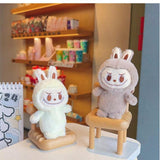 Maxbell Plush Cartoon Doll Keychain Cute Soft Key Pendant for Creative Gift Key Bags pink and pink eyes