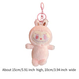 Maxbell Plush Cartoon Doll Keychain Cute Soft Key Pendant for Creative Gift Key Bags pink and pink eyes