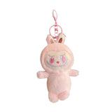 Maxbell Plush Cartoon Doll Keychain Cute Soft Key Pendant for Creative Gift Key Bags pink and pink eyes